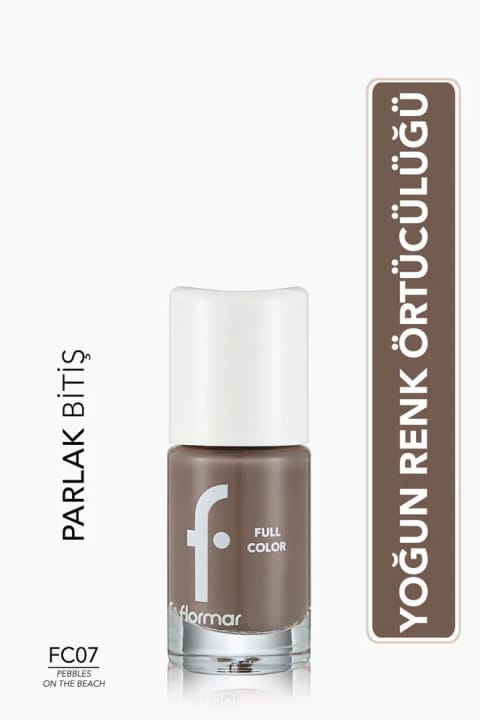 لاک براق با پیگمنت غلیظ فلورمار - Full Color Nail Enamel - FC07 Pebbles On T...