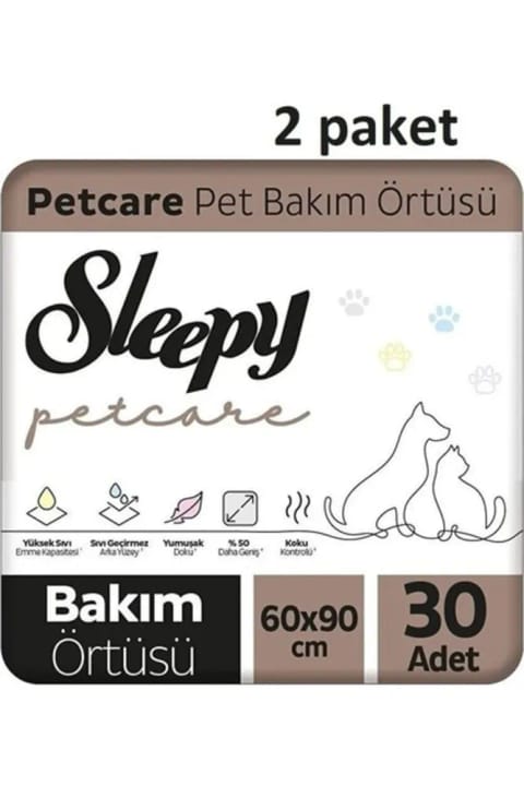 Sleepy Petcare تشک محافظ حیوانات خانگی 30 عددی × 2
