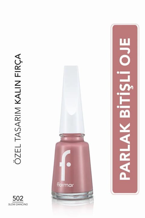 Flormar کلاسیک براق با پیگمنت بالا Oje -nail Enamel- 502 Slow Dan...