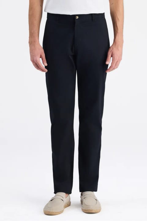 D'S Damat شلوار چینو گاباردین مشکی مدل Relaxed Fit (بدون چین)