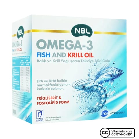 NBL امگا ۳ روغن ماهی و کریل ۱۰۰ کپسول