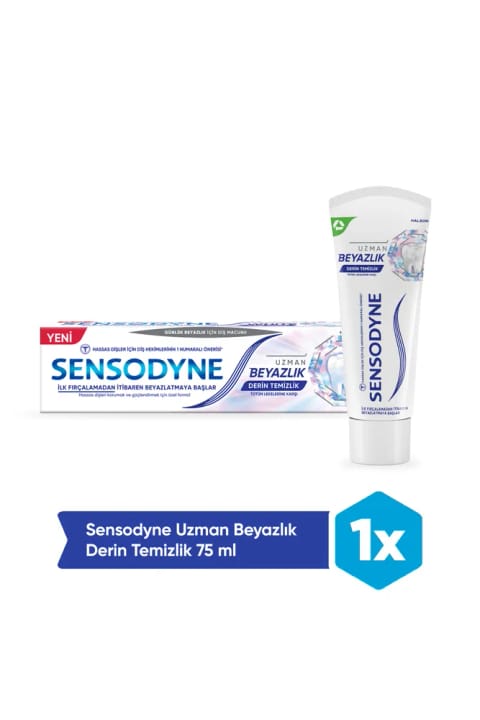 Sensodyne تخصصی سفیدکننده در برابر لکه‌های تنباکو، پاکسازی عمیق ۷۵ میلی‌لیتر