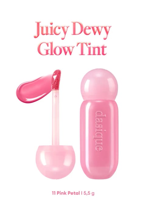 dasique تینت براق با رطوبترسانی و رنگ ملایم Juicy Dewy Glo... — 11 Pink Petal