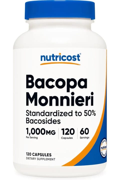 Nutricost Bacopa Monnieri، 1000 mg، 120 کپسول، ساخت USA - DaphneLabs