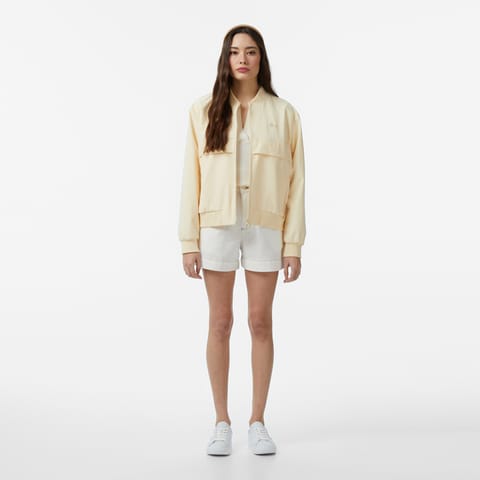 شورت کرم Lacoste مدل Slim Fit زنانه