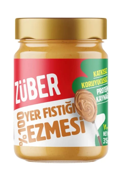 Züber کره بادام زمینی 100% خالص 315 گرم