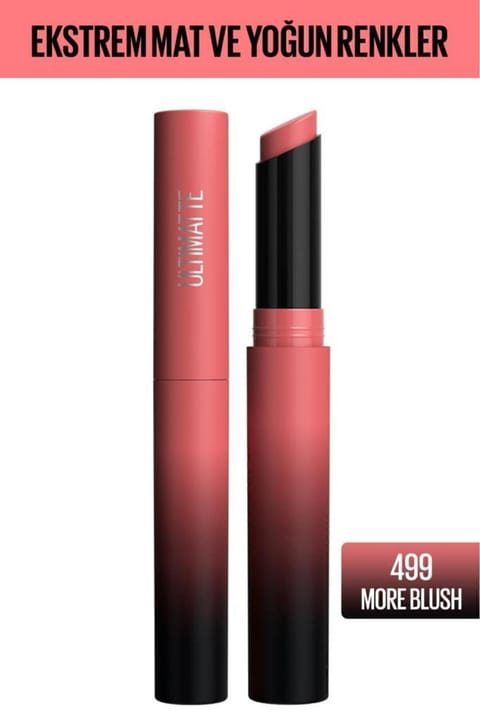 Maybelline New York Color Sensational Ultimatte Mat Ruj - 499 More Blush (صورتی)