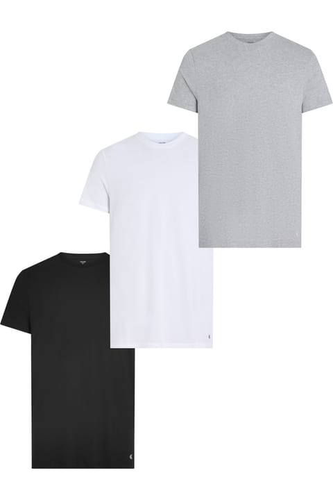 تی‌شرت مردانه Calvin Klein مشکی-سفید-طوسی LV00NB4051 MP1