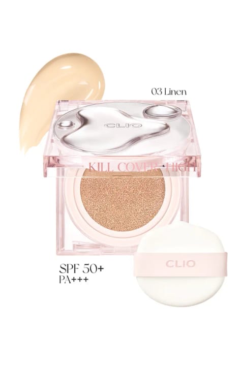 کوشن CLIO Kill Cover High-Glow + رفیل — 3 Linen