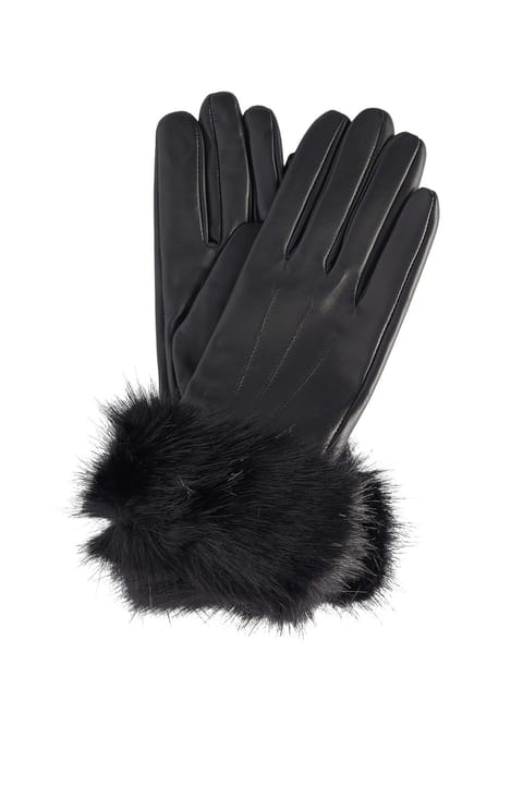 دستکش چرم Barbour با خز مصنوعی BK11 Black