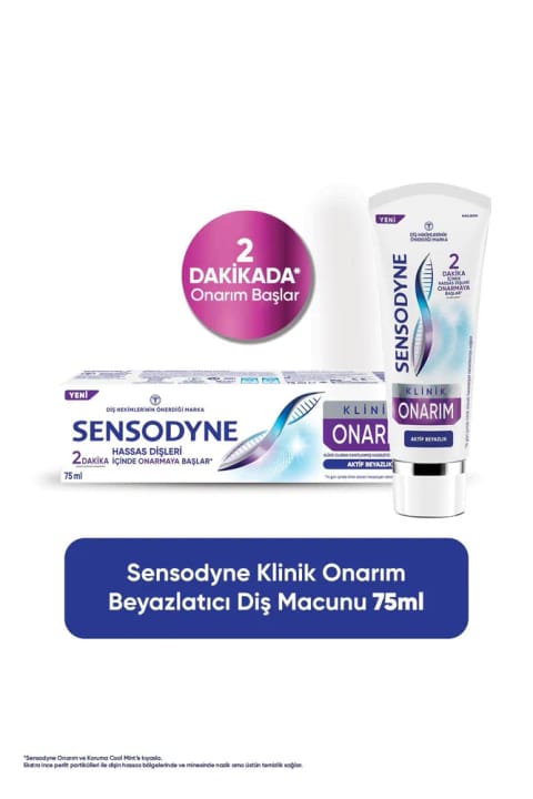 خمیردندان Sensodyne کلینیکال ترمیم سفیدکننده ۷۵ میلی‌لیتری