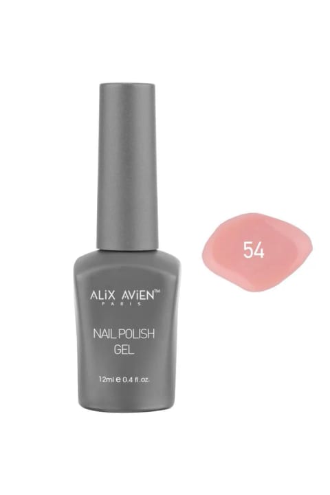 Alix Avien لاک ژل دائمی صورتی سالمون 54 - لاک ژل با رنگدهی بالا 12 میلیلیتر - UV Nail G...