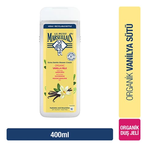 Le Petit Marseillais دوش ژل شیر وانیل 400 میلیلیتر
