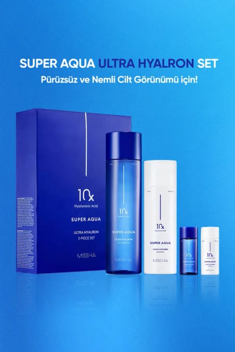 میشا ست مرطوبکننده شدید با ۱۰ نوع کمپلکس هیالورونیک اسید Super Aqua Ultra Hyalron