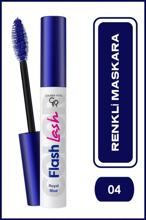 Golden Rose Flash Lash Colored Mascara - 04 Royal Blue - ریمل رنگی