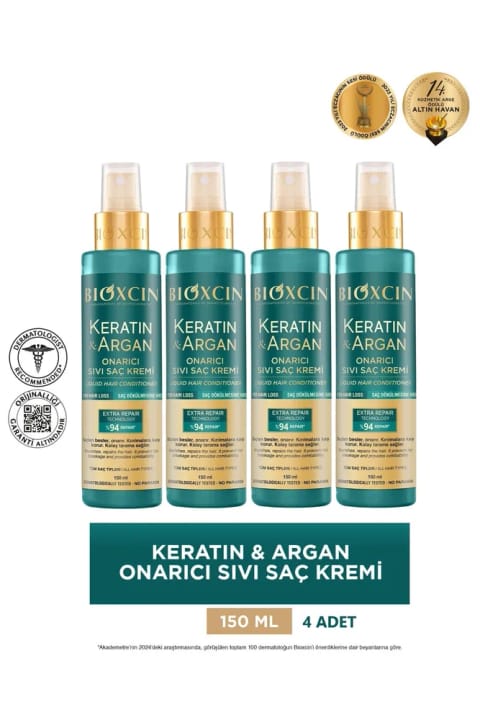 Bioxcin Keratin Argan ترمیمکننده مایع مو 4x150ml