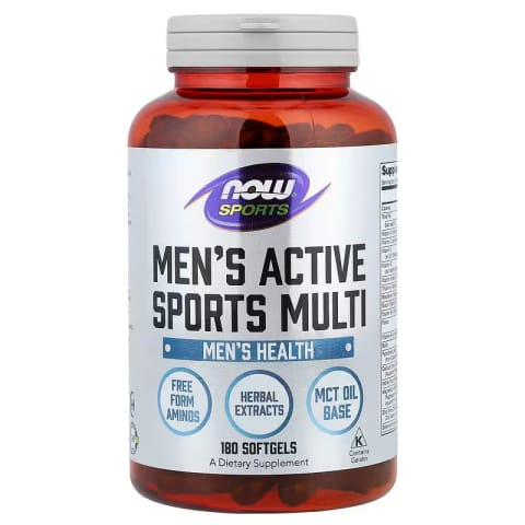 NOW Foods Sports مولتی‌ویتامین مردان Active 180 سافت‌جل