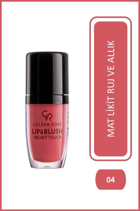 Golden Rose Lip&Blush Velvet Touch - 04 - رژ لب و رژگونه مایع