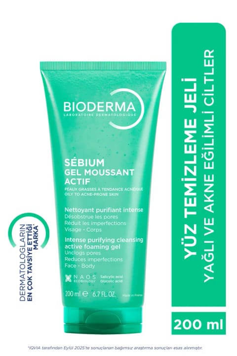 Bioderma Sebium Active شوینده ژل پاککننده عمقی ضد جوش 200ml