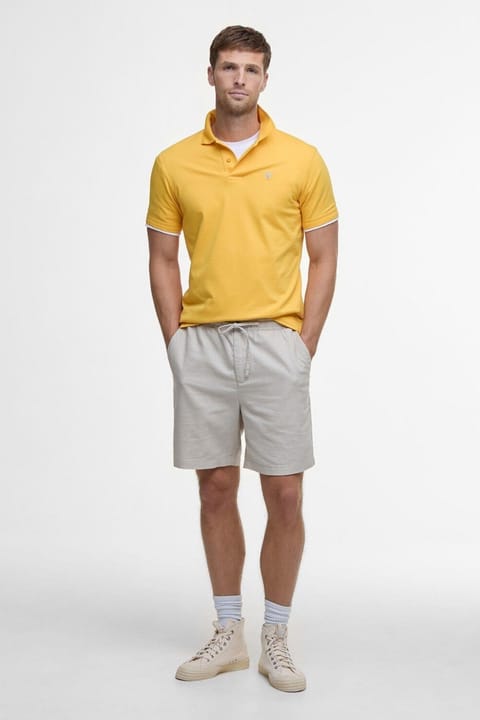شورت ریلکس Barbour کتان نخی GY18 Mist