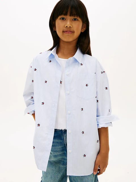 پیراهن دخترانه راه‌راه ستاره‌دار Tommy Hilfiger