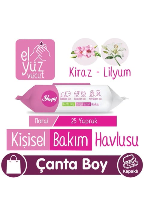 Sleepy Floral دستمال مرطوب شخصی سایز کیف 25 برگ