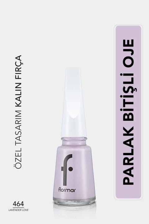 Flormar کلاسیک لاک براق با پیگمنت بالا - Nail Enamel - 464 Lavende...