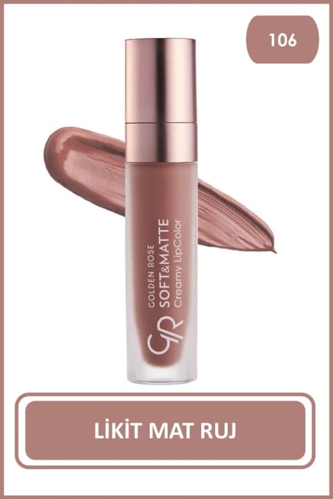 Golden Rose Soft&Matte Creamy Lipcolor - 106 - رژ لب مایع نرم و مات