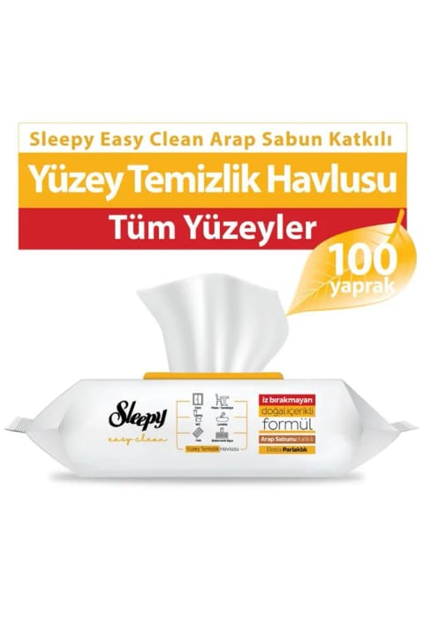 Sleepy Easy Clean دستمال تمیزکننده سطح با افزودنی صابون عربی، ۲ عدد ۱۰۰ برگ