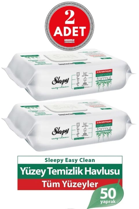 Sleepy Easy Clean دستمال تمیزکننده سطوح 50 عددی × 2