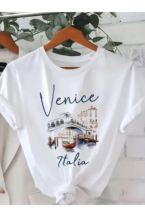 تی‌شرت طراحی چاپی Venice Italia یونیسکس uyguntarz