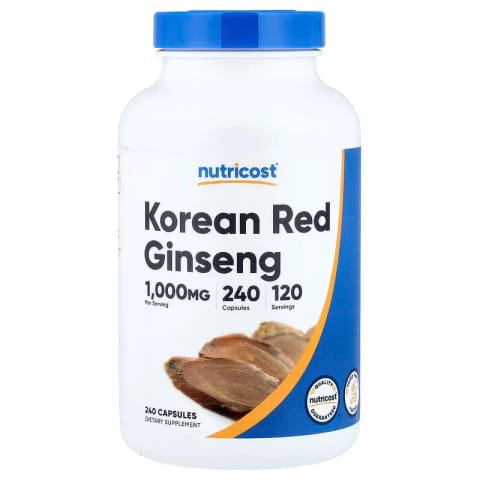 کپسول جینسینگ قرمز کره‌ای Nutricost 240 عددی