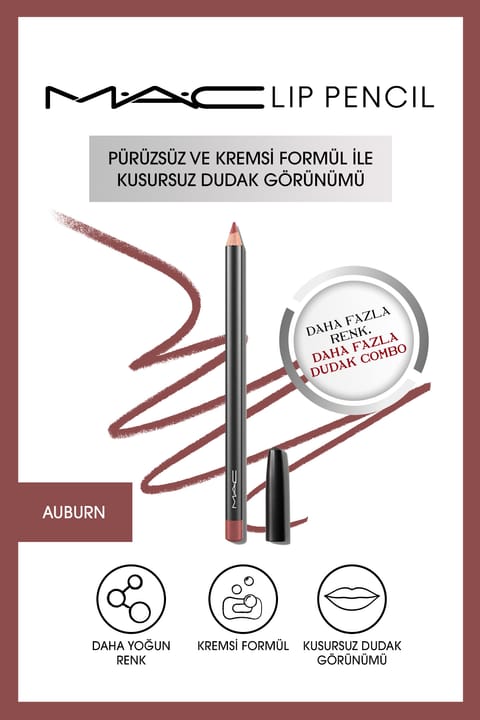 مداد لب کرمی ماندگار M.A.C - Lip Pencil - Auburn 1.45 G