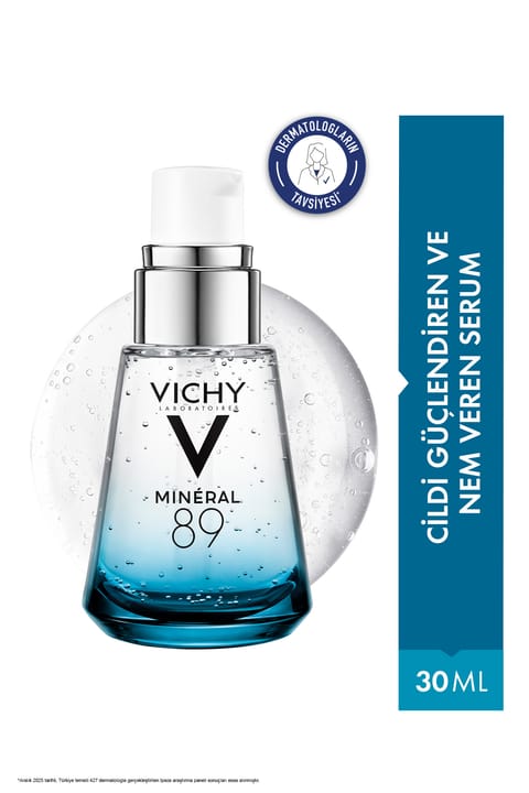 سرم تقویتی و آبرسان صورت Vichy Mineral 89 حاوی Hyaluronic Acid، ۳۰ میلیلیتر