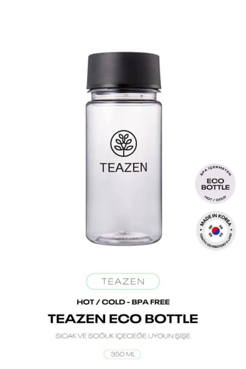 TEAZEN شیشه شفاف برای نوشیدنی سرد و گرم Eco Bottle بدون BPA