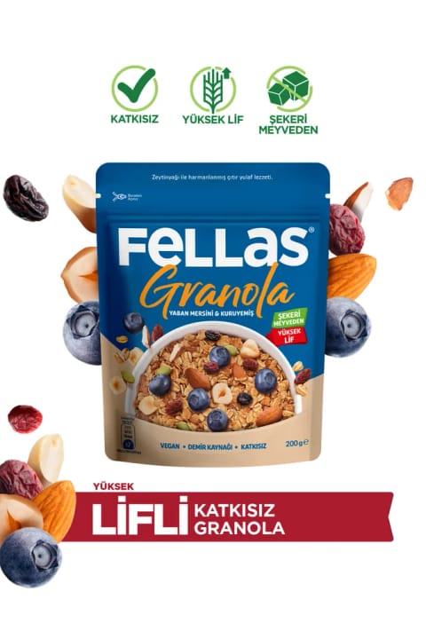 Fellas Granola - بلوبری و آجیل (200 گرم)