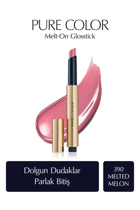 رژ لب Estee Lauder مدل Pure Color Melt-On Glosstick با اثر حجمدهنده و براق — 390 Melon