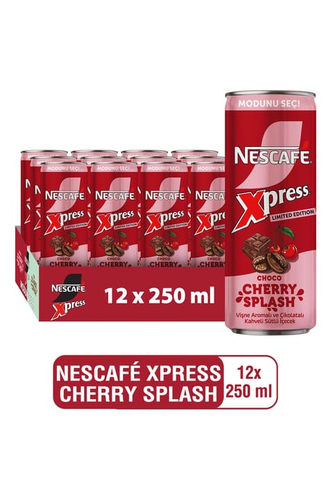 نسکافه Xpress چاکو چری اسپلش ۱۲×۲۵۰ میلیلیتر