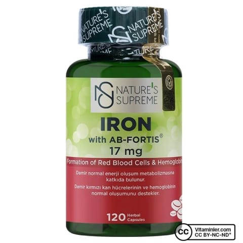Nature's Supreme Iron 17mg 120 Kapsül