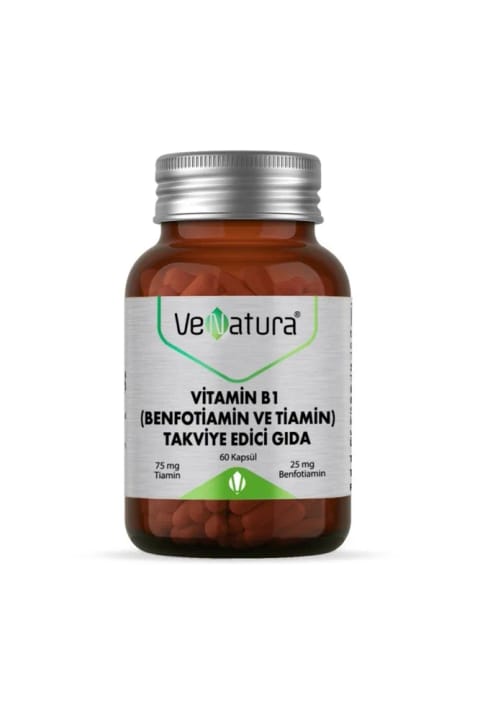 وناتورا ویتامین B1 (بنفوتیامین و تیامین) 60 کپسول