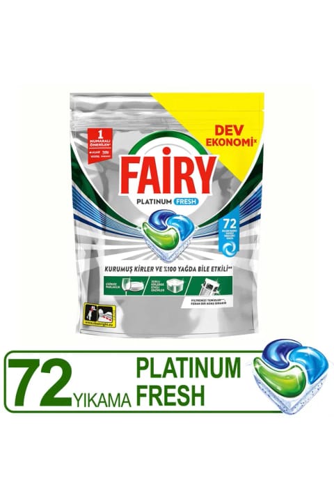 Fairy Platinum Fresh ماشین ظرفشویی کپسولی 72 عددی