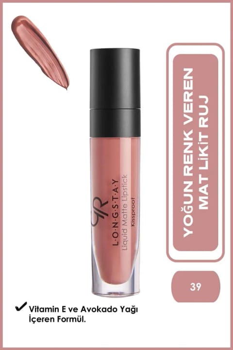 Golden Rose Longstay Liquid Matte Lipstick - 39 - رژ لب مایع مات ماندگار