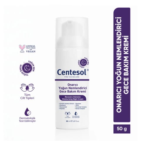 Centesol ترمیمکننده مرطوبکننده شدید کرم شب ۵۰ میلیلیتر