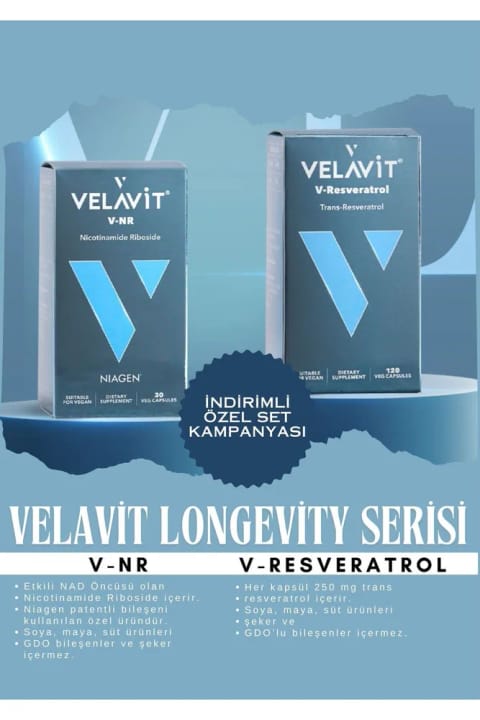 ولوویت لانگهویتی سریز V-NR & V-Resveratrol 120 کپسول