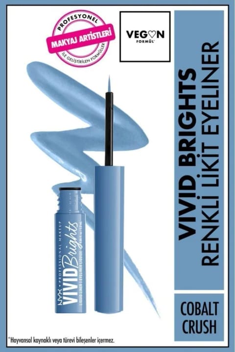خط چشم مایع NYX Professional Makeup Vivid Brights - کبالت کراش