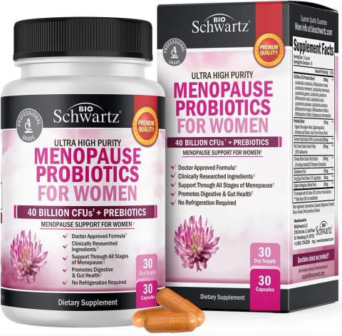 پروبیوتیک یائسگی زنان BioSchwartz - 40 Billion CFU، 60 کپسول