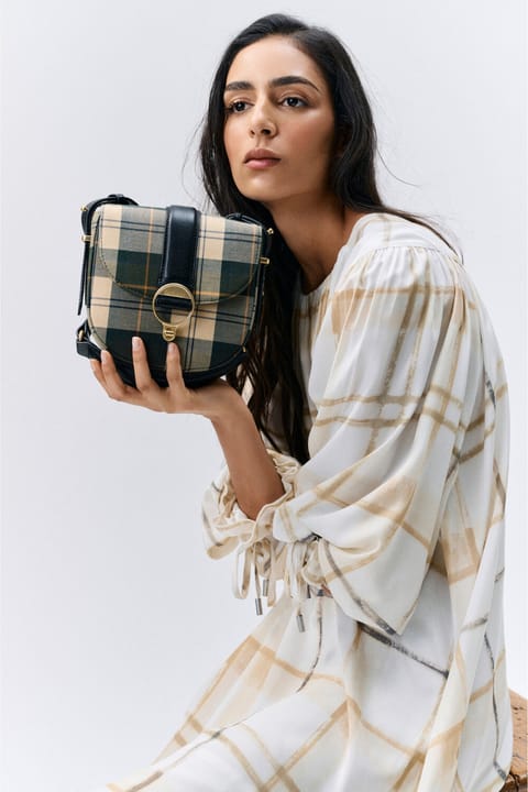 کیف دوشی Barbour Elm Tartan مدل TN51 طرح Ancient Tartan