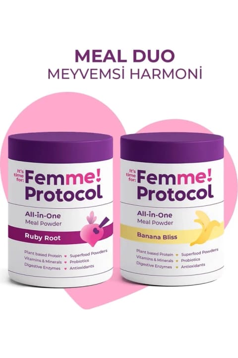Femme Protocol Meal Duo میوهای هارمونی: Ruby Root + Banana Bliss