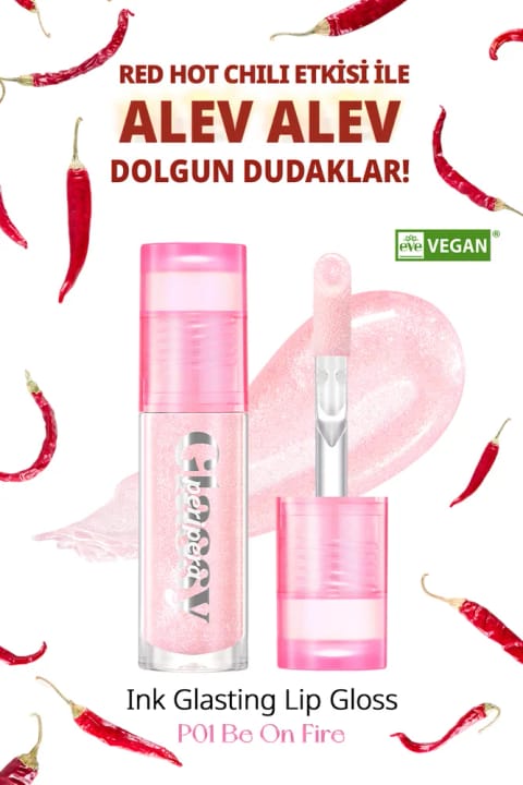 گلوس لب PERIPERA مدل Ink Glasting با درخشندگی صورتی و اکلیل‌دار (P01 ...)