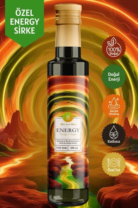 میم اند مور انرژی سرکه - جینسینگ و خرنوب، 100% طبیعی